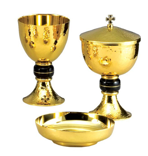 #232 Acrylic Node Traditional Covered Ciborium | Holds 275 Hosts | 24K Gold-Plated