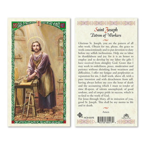 St. Joseph the Worker Holy Card