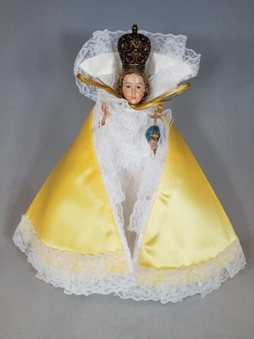 Gold Infant of Prague Dress | Satin | 7" - 10"