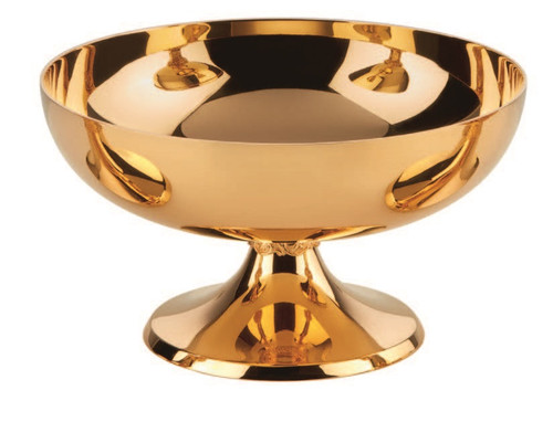 #2257 Open Ciborium | 3 3/4", 350 Hosts | 24K Gold-Plated