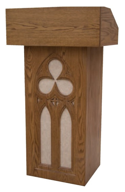 #40 Lectern with Marble Insets | Oak | Multiple Finishes Available