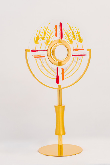 #1916 Gold-Plated Glass Monstrance | Gold Plated | Handmade in Italy