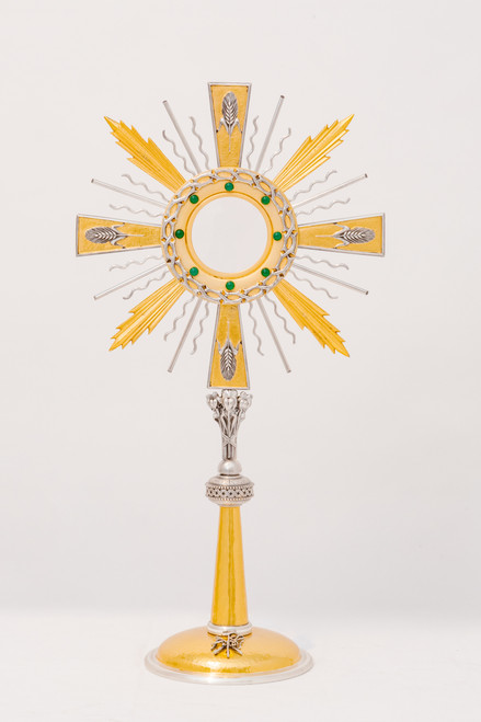 #1933 PAX Had-Hammered Monstrance | Two-Tone | Handmade in Italy