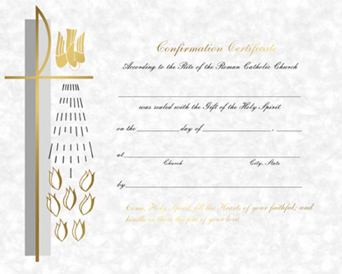 Traditional Confirmation Certificates | Box of 50