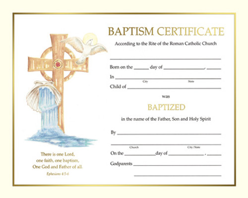 Spiritual Baptism Certificates | Box of 50