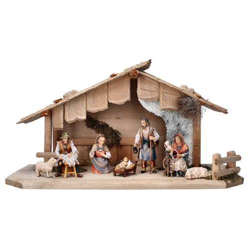 9-Piece Shepherd's Nativity Set | Hand Carved in Italy | Multiple Sizes