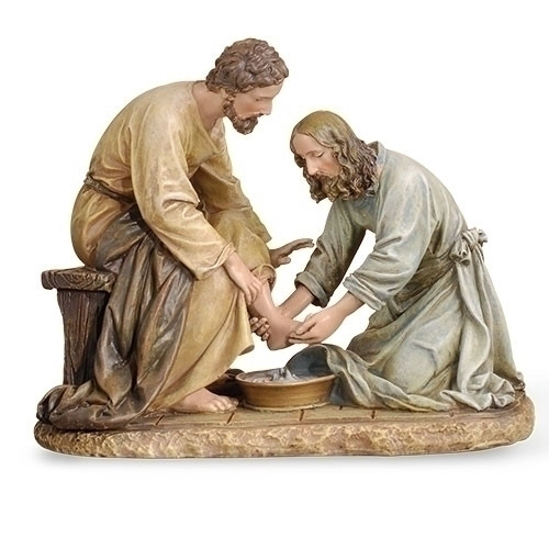 6.5" Jesus Washing Feet Figure | Renaissance Collection | Resin/Stone