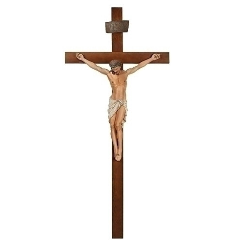 72" Life-Size Wall Crucifix | Wood/Resin