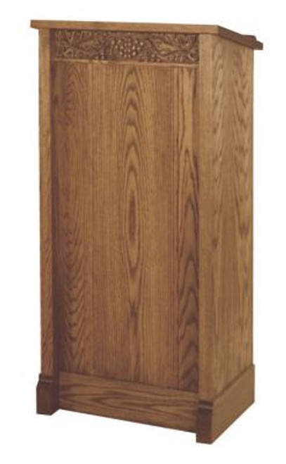 #328A Engraved Wood Lectern with Shelf | Multiple Finishes Available