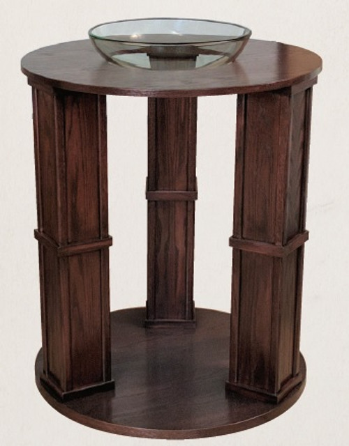#628 Baptismal Font with Tempered Glass Bowl | Multiple Finishes & Materials Available
