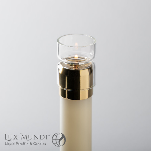 Glass Draft Protectors for Refillable Altar Candles