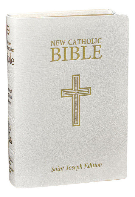 St. Joseph New Catholic Bible | Gift Edition-Personal Size | White | Engrave