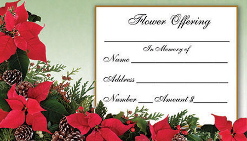 Christmas Flower Offering Envelope | Style 2 | Pack of 500