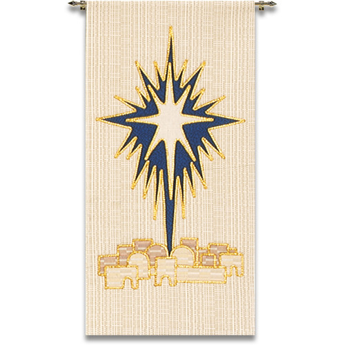 #4566 Christmas Star Tapestry| Poly/Viscose/Flax | Multiple Sizes Available