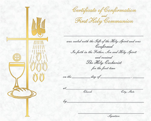 Communion & Confirmation RCIA Certificates | Box of 50