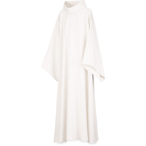 #4420 Monastic Style Alb | Pullover | White | Poly/Wool