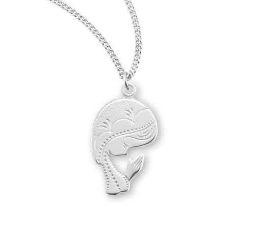 Sterling Silver Contemporary Madonna Medal