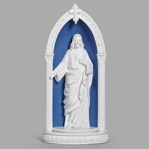 8.25" Sacred Heart of Jesus Della Robbia Arch | LED | Resin
