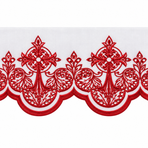 508 Embroidered Cross Altar Cloth | 100% Polyester | All Colors | Custom Sizing Quote Form