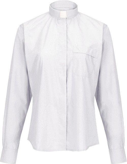 Women's Clergy Shirt | Tab Collar | Long Sleeve | White