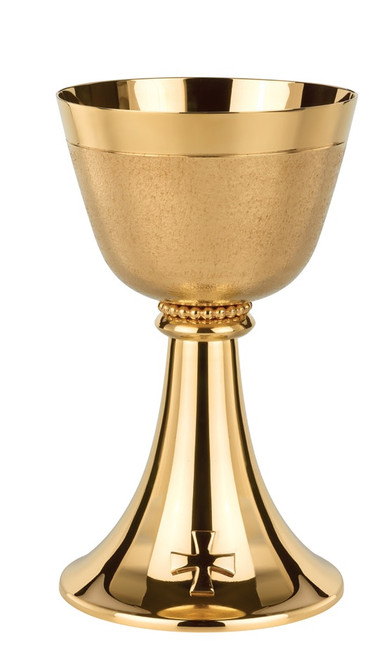 #5375 Brushed Chalice | 7", 14oz. | 24K Gold-Plated