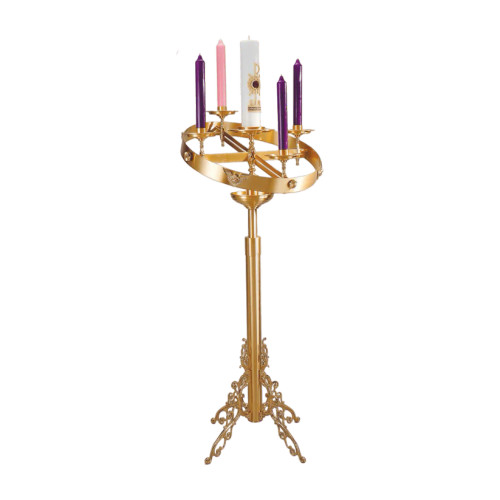 Adjustable Advent Wreath with Adjustable Height Stand | Straight or Tilted Design