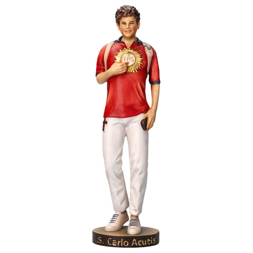 St. Carlo Acutis Statue | Hand Carved in Italy | Multiple Sizes
