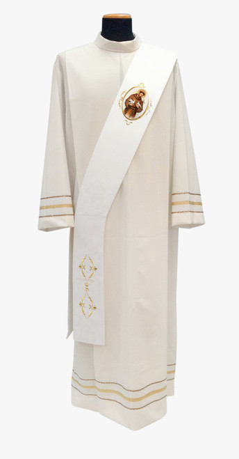 Printed Saint Francis Deacon Stole | 100% Poly