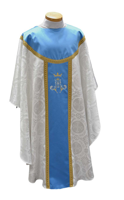 Marian Satin Gothic Chasuble | 100% Lightweight Polyester | Made in the USA