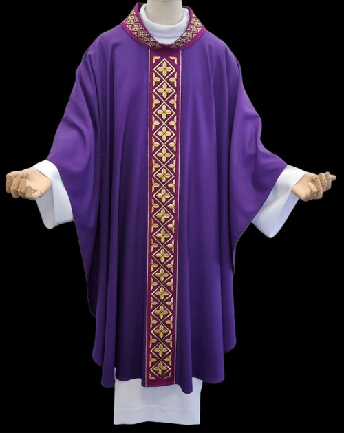 Elegant Woven Chasuble | Wool/Poly | All Colors | Made in Poland