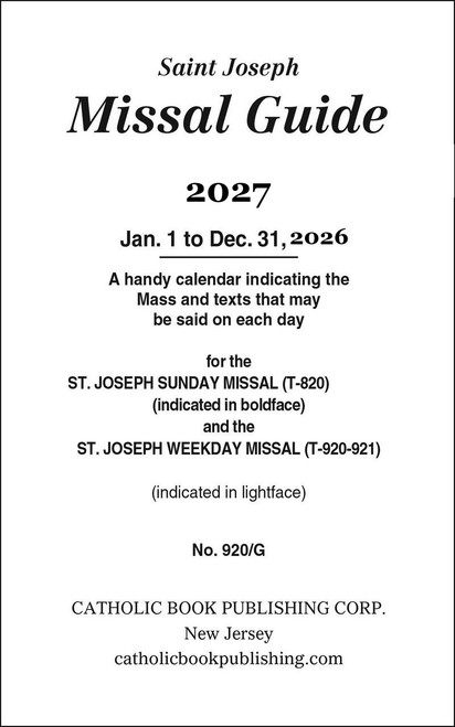 Annual Missal Guide | 2027 | PREORDER 