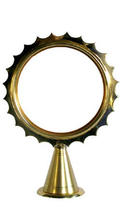 QUICK SHIP | Chapel Monstrance | 2-3/4" Luna | Gold-Plated | Handmade in Italy