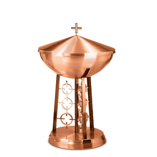 #1134 Freestanding Baptismal Font | Satin Bronze