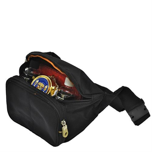 Belt Bag Pouch Travel Mass Kit | Red Satin Interior | Made In Italy