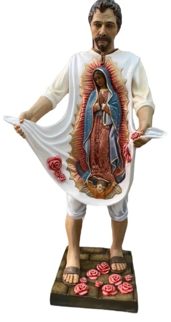 31" Standing Juan Diego Statue | Multiple Finishes Available | Interior & Exterior | Made in Colombia