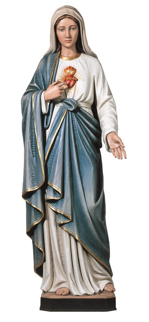 #640/129 Sacred Heart of Mary Statue | Handmade In Italy | All Finishes & Sizes
