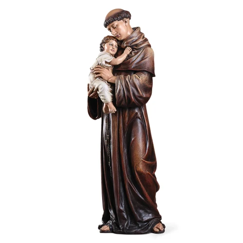 37” St. Anthony with Child Statue | Resin/Stone