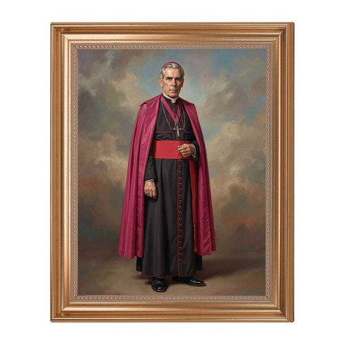 Archbishop Fulton Sheen | 13.5" x 16.5" | Antique Gold Frame