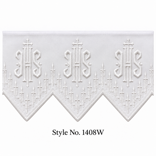 1408 Embroidered IHS Altar Cloth | 100% Polyester | All Colors | Custom Sizing Quote Form