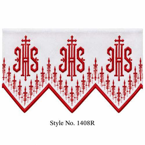 1408 Embroidered IHS Altar Cloth | 100% Polyester | All Colors | Custom Sizing Quote Form