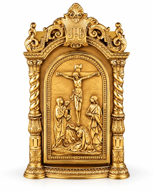 Baroque Crucifixion Tabernacle | Multiple Finishes Available