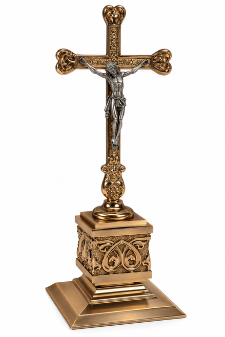 #90AC35 Bronze 16-1/2" Altar Crucifix | Multiple Finishes Available