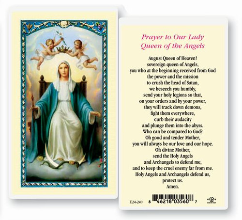 Our Lady Queen of Angels Prayer Card