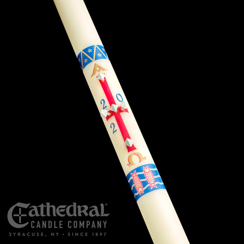 Benedictine Paschal Candle | 51% Beeswax | All Sizes