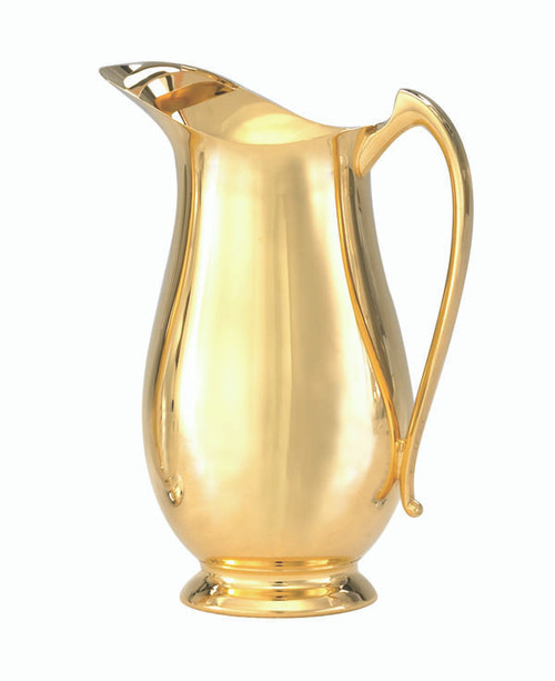 Gold Plated Open Mouth Flagon - 54oz, 10"