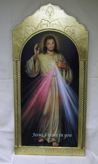 45" Divine Mercy Florentine Plaque | Made In Italy