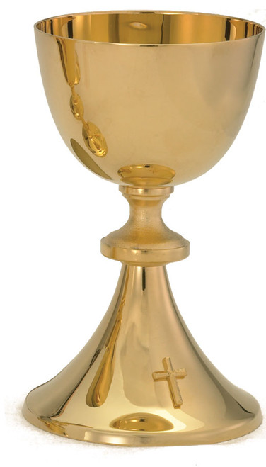 A103G Chalice & Paten | 7 1/2", 12oz. | 24K Gold Plated