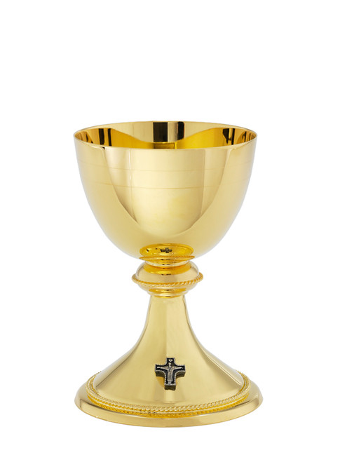 A490G Chalice & Bowl Paten | 6-1/2", 12oz. | 24K Gold Plated