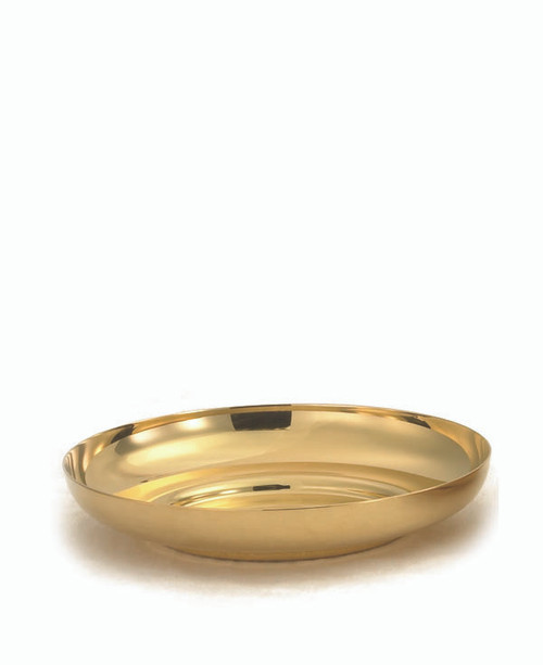 6 1/8" Bowl Paten | 24K Gold Plated | Holds 150 Hosts