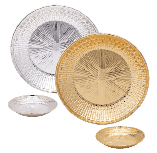 Basketweave Host Tray/Bowl | Holds 250 Hosts | Multiple Finishes Available
